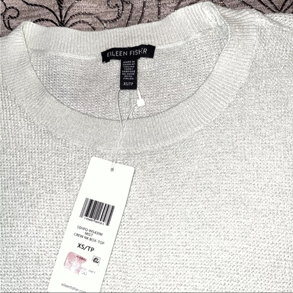 Eileen Fisher  Crew Neck Box Top Mist NWT - Picture 3 of 9